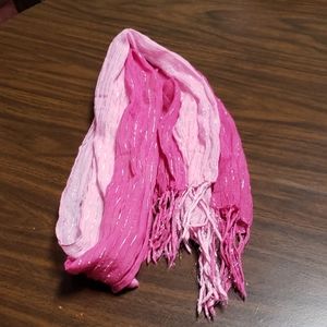 2 tone pink scarf